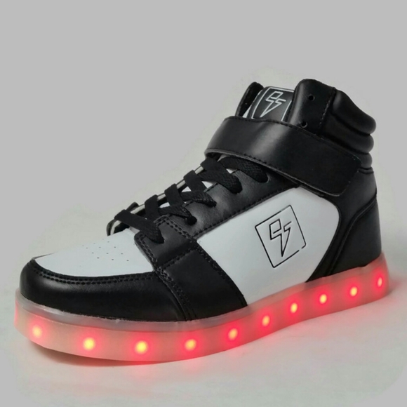 Electric Styles LED Women's High Top Light Up Glow Sneaker Shoes EDM Rave - Picture 9 of 11